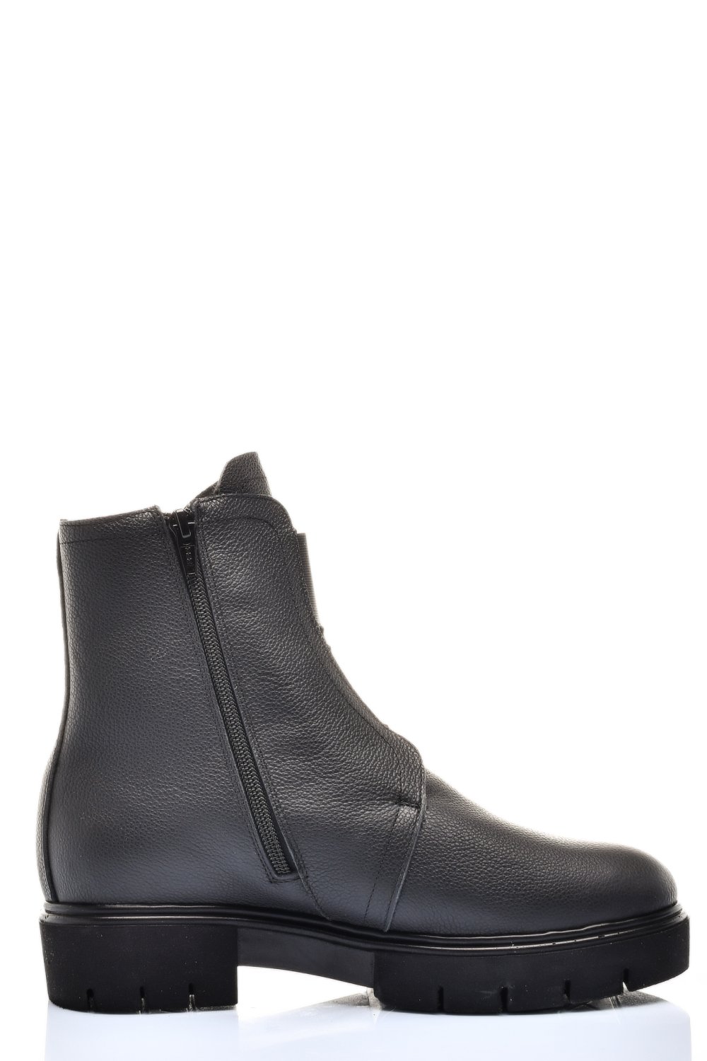 GHETE NEGRE PIELE NATURALA INTOARSA 2S77170