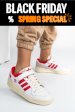 Adidas forum low 84, pantofi sport white red