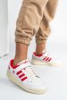 Adidas forum low 84, pantofi sport white red