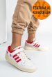 Adidas forum low 84, pantofi sport white red