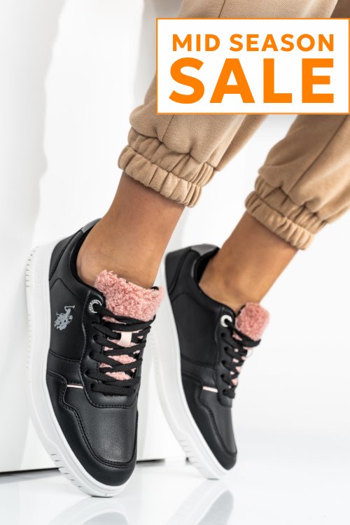 U.s. polo assn, pantofi sport black pink onita