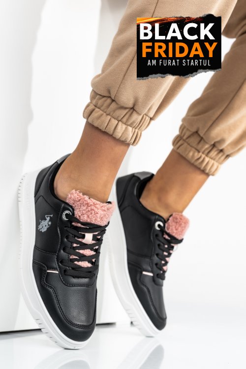 U.s. polo assn, pantofi sport black pink onita