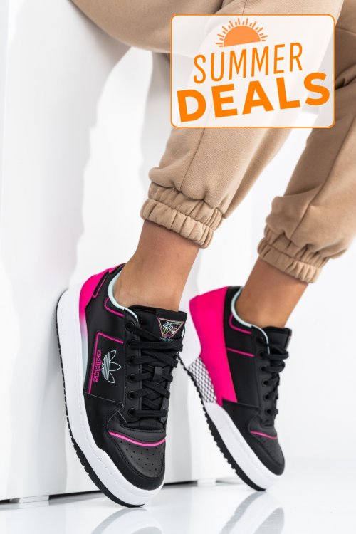 Adidas forum bold, pantofi sport black pink