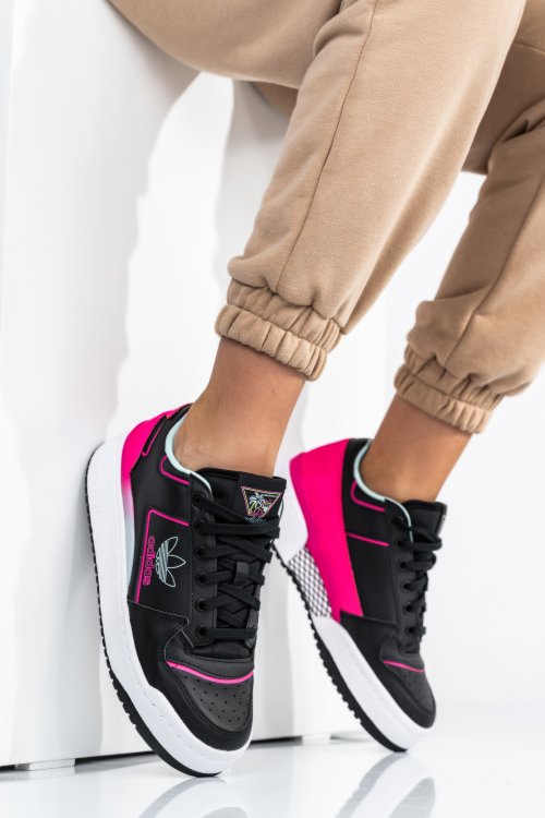 Adidas forum bold, pantofi sport black pink