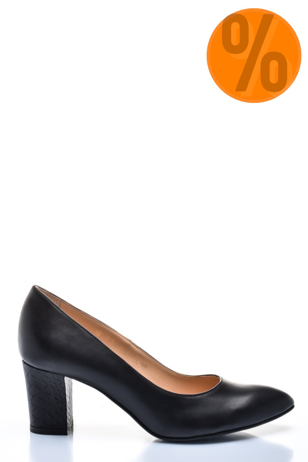 PANTOFI DAMA GUBAN PIELE NATURALA NEGRI TOC SNK 3S77292