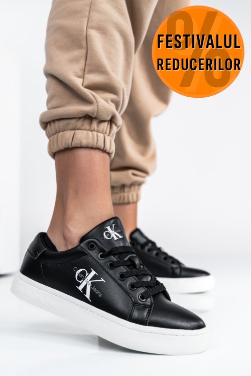 Calvin klein jeans ck classic cupsole lace, pantofi sport black