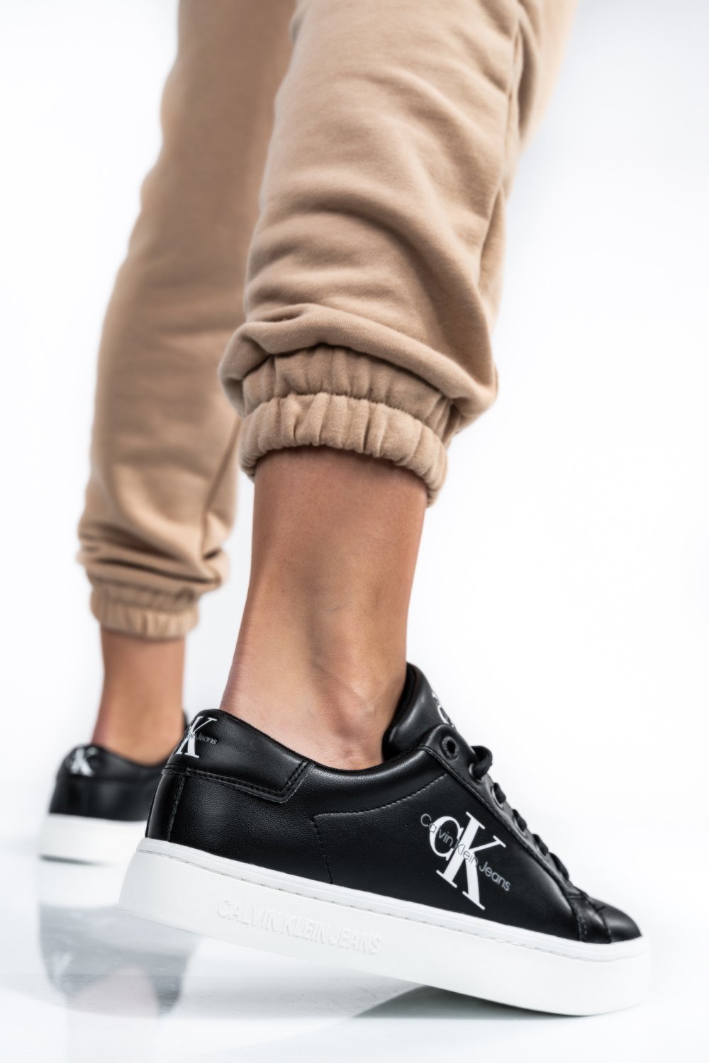 CALVIN KLEIN JEANS CK CLASSIC CUPSOLE LACE, PANTOFI SPORT BLACK