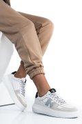 CALVIN KLEIN JEANS CK CHUNKY CUPSOLE LACEU, PANTOFI SPORT WHITE BEIGE