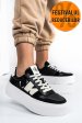 Calvin klein jeans ck cupsole flatform mix, pantofi sport black