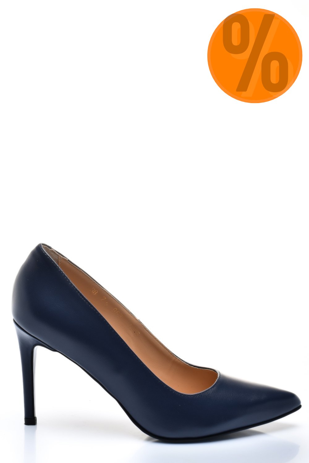 PANTOFI DAMA GUBAN PIELE NATURALA BLEU CU TOC 1S77206