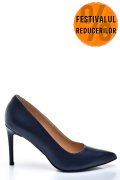 PANTOFI DAMA GUBAN PIELE NATURALA BLEU CU TOC 1S77206