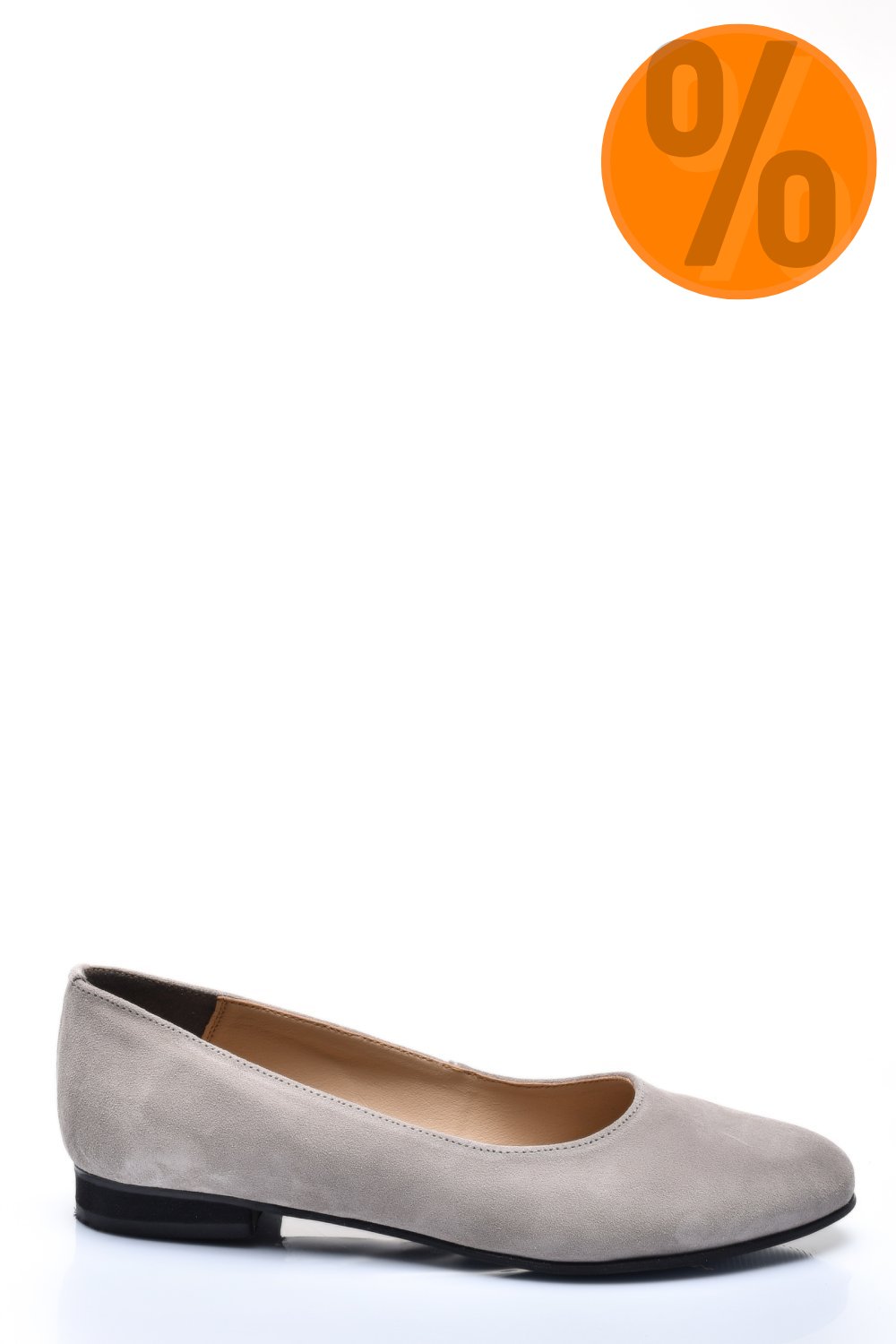 BALERINI GRI PIELE NATURALA INTOARSA 4S7750B