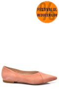 PANTOFI PORTOCALII PIELE NATURALA INTOARSA 1S77467P