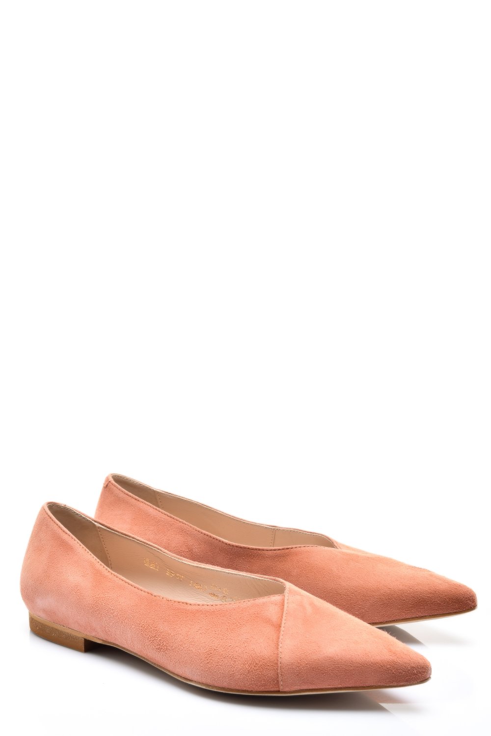 PANTOFI PORTOCALII PIELE NATURALA INTOARSA 1S77467P