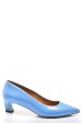 Pantofi femei piele naturala lacuita bleu 1931p