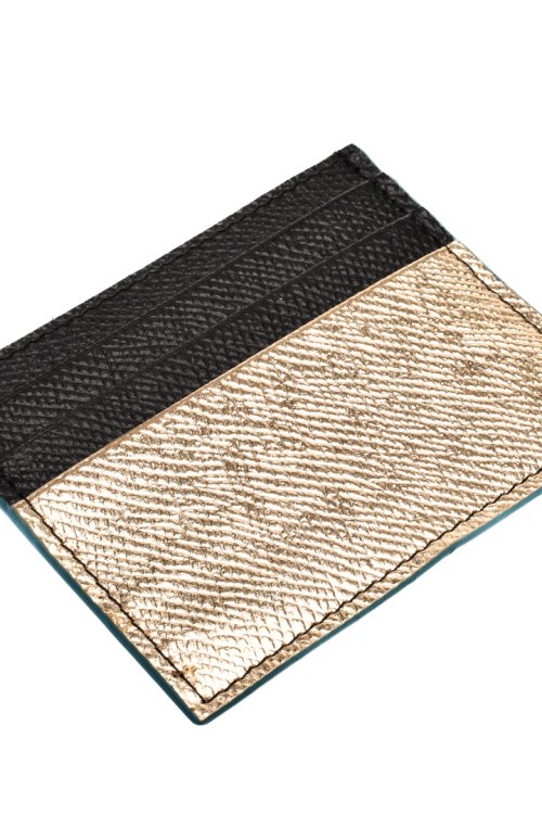 Portcard negru bej piele naturala por2024-0110