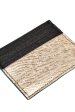 Portcard negru bej piele naturala por2024-0110