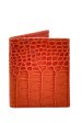 Portcard orange piele naturala por2024-0111