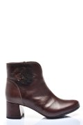 BOTINE DAMA CU TOC MIC PIELE NATURALA MARO INCHIS 7S7725