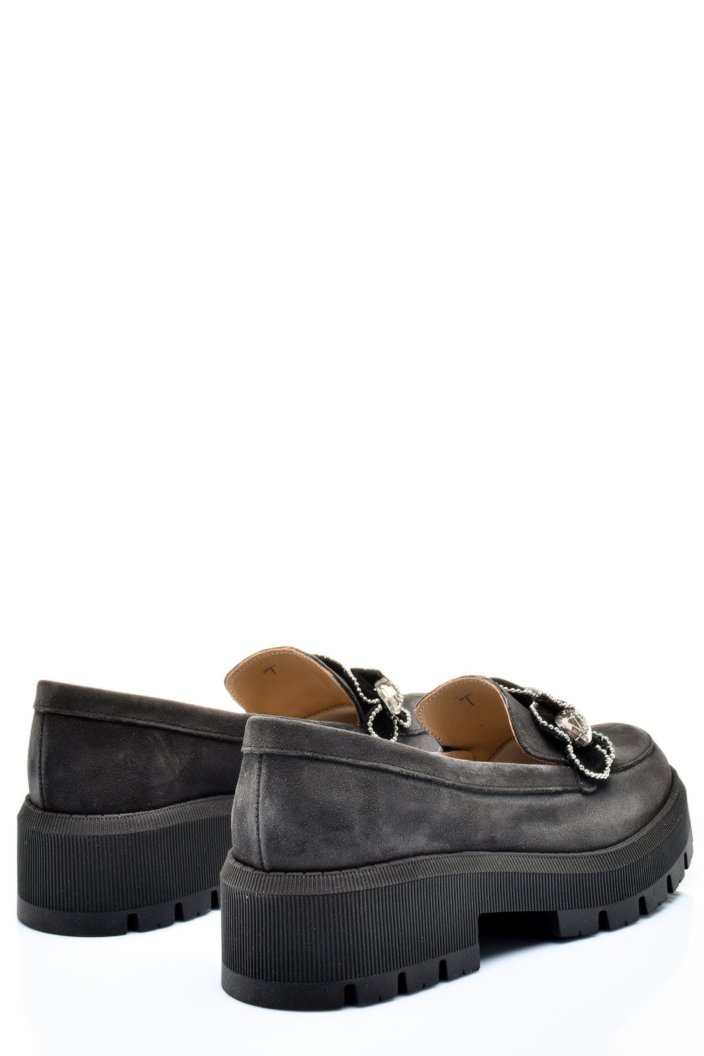 MOCASINI GRI INCHIS PIELE NATURALA INTOARSA 2S7723