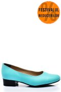 PANTOFI DAMA PIELE NATURALA TURQOISE TOC MIC 2S77040