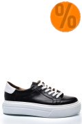 PANTOFI SPORT FEMEI PIELE NATURALA NEGRU ALB 3S77000