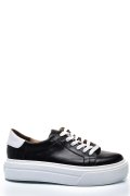PANTOFI SPORT FEMEI PIELE NATURALA NEGRU ALB 3S77000