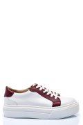 PANTOFI SPORT DAMA PIELE NATURALA ALB VISINIU 3S77001