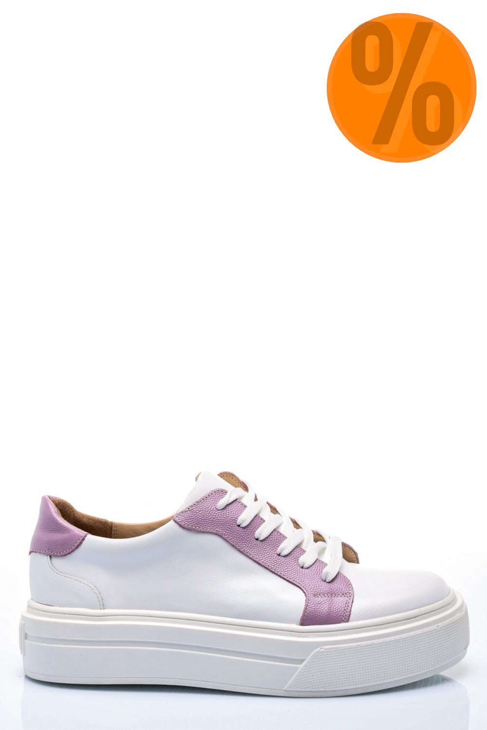 PANTOFI SPORT DAMA PIELE NATURALA WHITE PURPLE 3S77000
