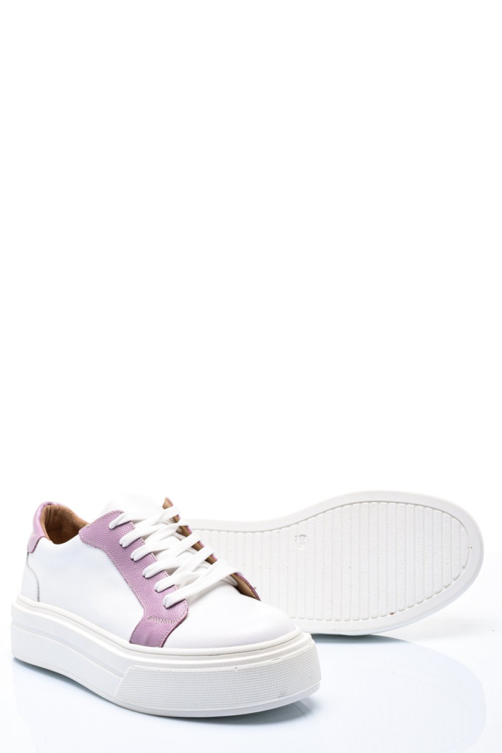 PANTOFI SPORT DAMA PIELE NATURALA WHITE PURPLE 3S77000