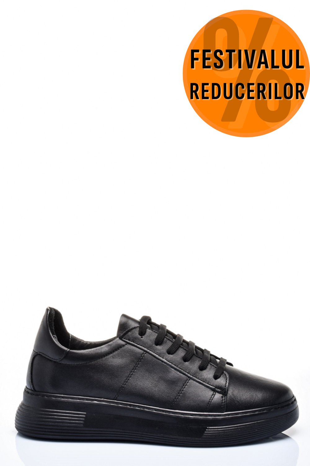 PANTOFI SPORT NEGRI PIELE NATURALA 7S77206