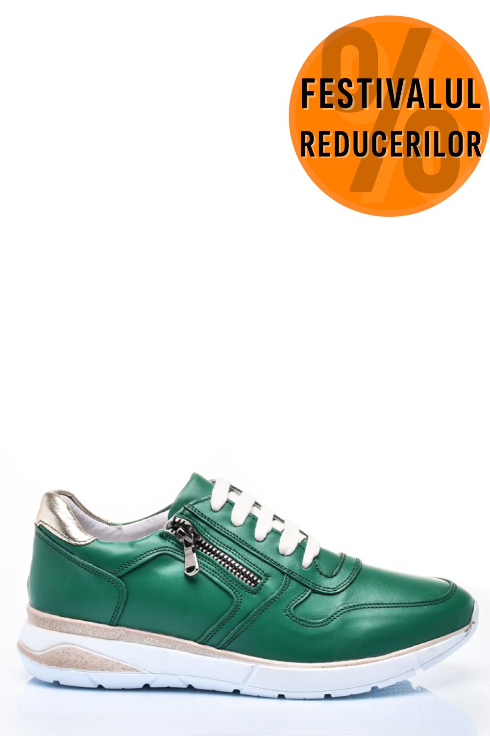 PANTOFI SPORT VERZI PIELE NATURALA 231687NP