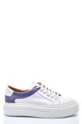 PANTOFI SPORT FEMEI PIELE NATURALA ALB MOV 3S77000