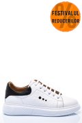 PANTOFI SPORT FEMEI PIELE NATURALA ALB NEGRU BS77GO109