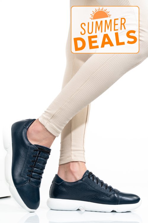 Pantofi sport albastri piele naturala 1s7768