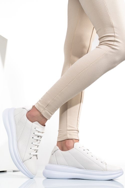 Pantofi sport albi piele naturala 4s7737