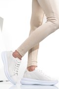 PANTOFI SPORT ALBI PIELE NATURALA 4S7737