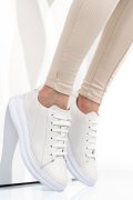 PANTOFI SPORT ALBI PIELE NATURALA 4S7737