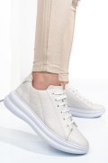 PANTOFI SPORT ALBI PIELE NATURALA 4S7737