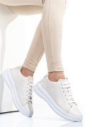 PANTOFI SPORT ALBI PIELE NATURALA 4S7737