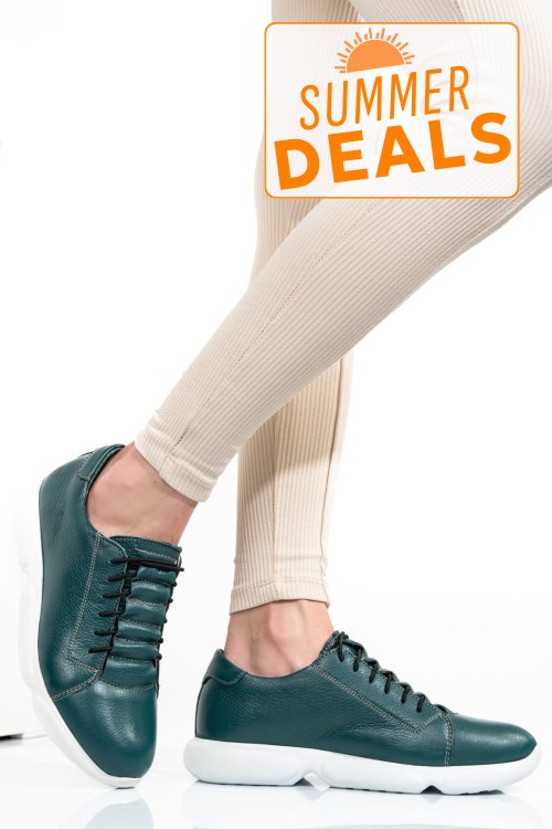 Pantofi sport verzi piele naturala 1s7768