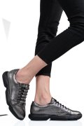 PANTOFI SPORT ARGINTII PIELE NATURALA 1S7768