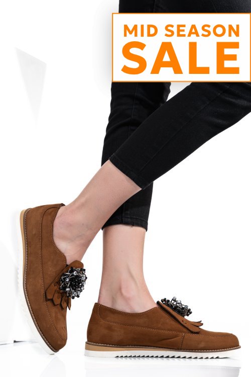Mocasini maro piele naturala 2s7735