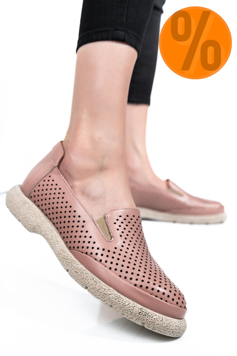 ESPADRILE ROZ PIELE NATURALA 4S7715