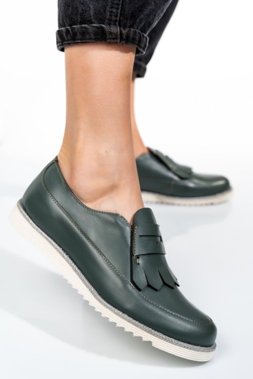 Mocasini verzi piele naturala 2s7737