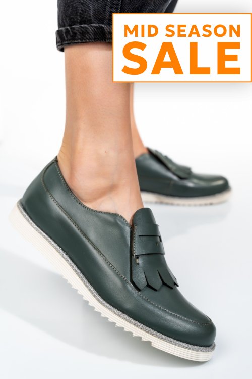 Mocasini verzi piele naturala 2s7737