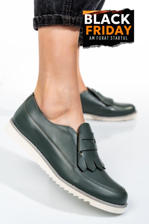 Mocasini verzi piele naturala 2s7737