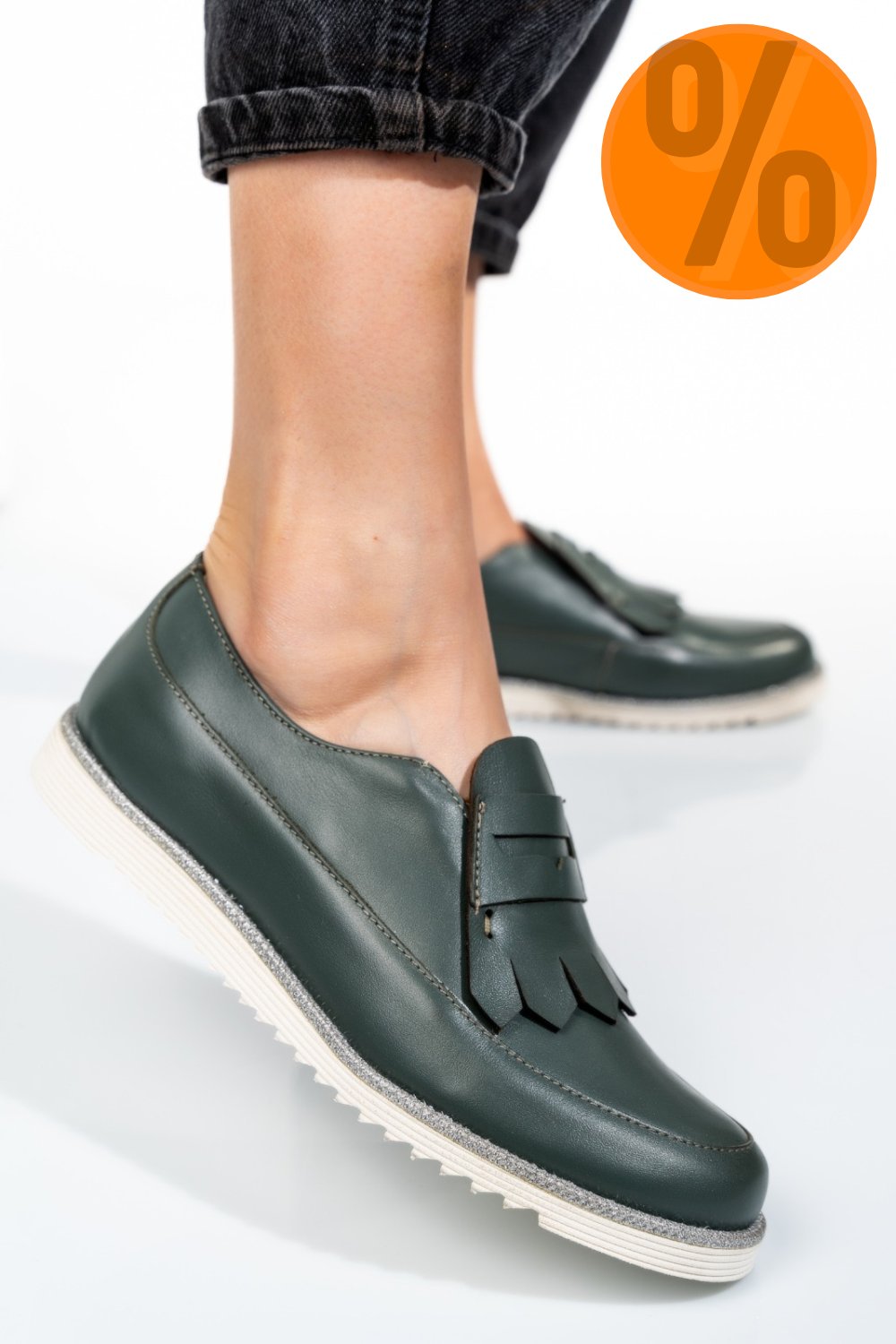 MOCASINI VERZI PIELE NATURALA 2S7737