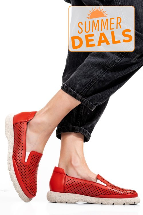 Espadrile rosii piele naturala 4s7715