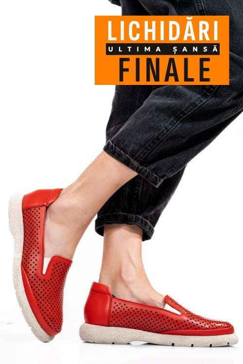 Espadrile rosii piele naturala 4s7715